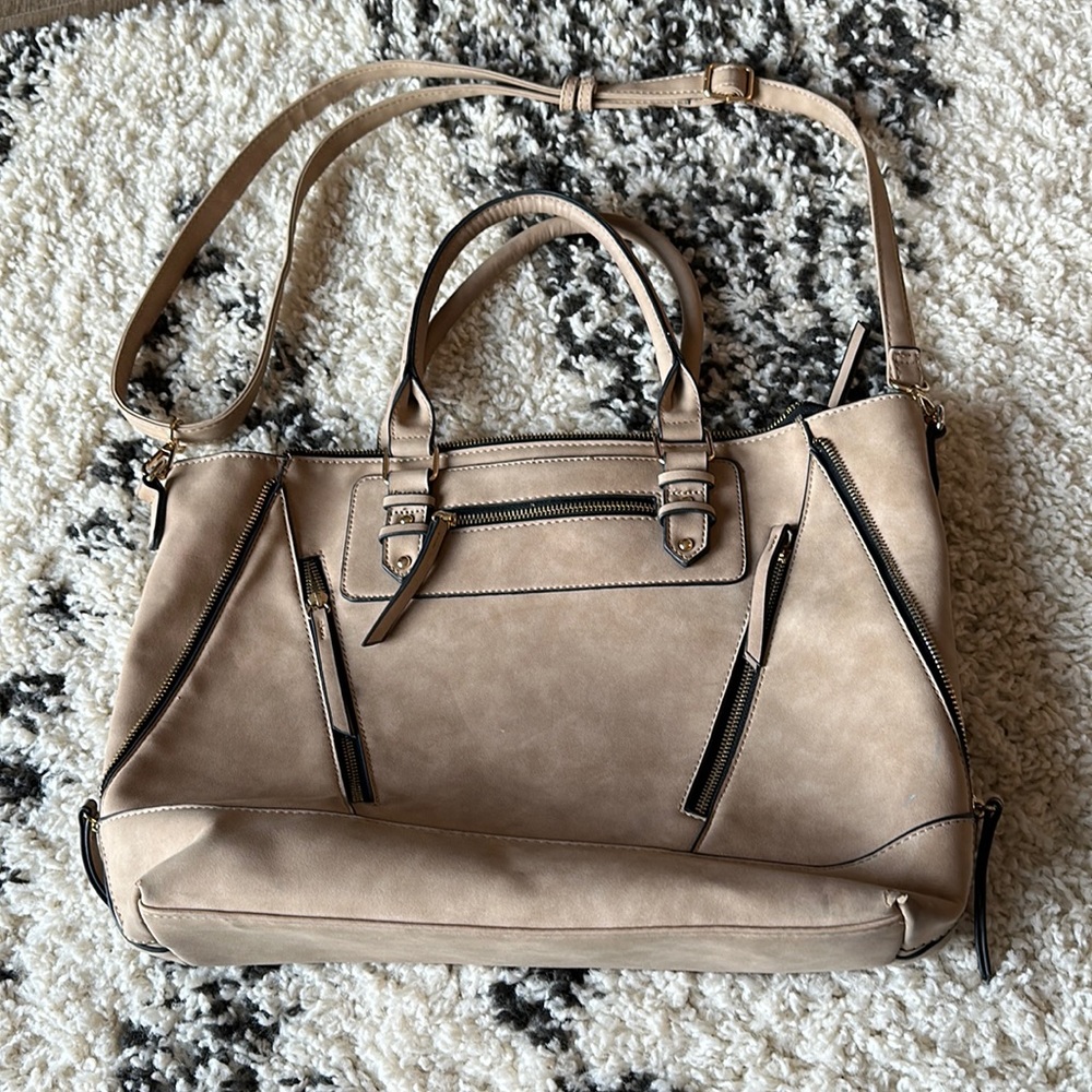 Tan leather tote